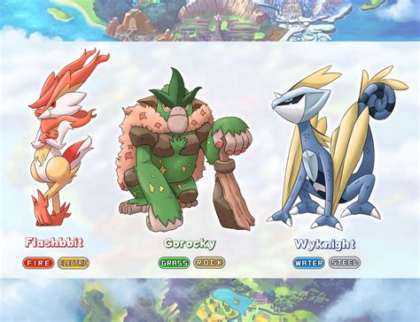 pokemon sword all starter evolutions.